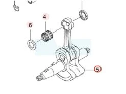 Vilebrequin Pour Moteur Kawasaki (491192231)